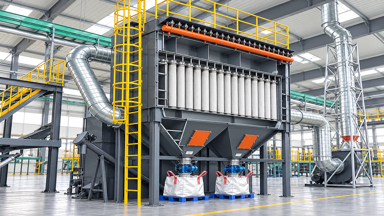 Main baghouse internal structure
