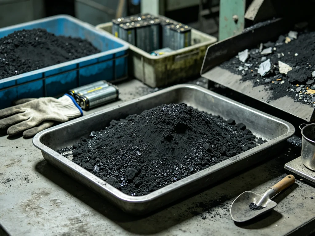Black mass powder fraction